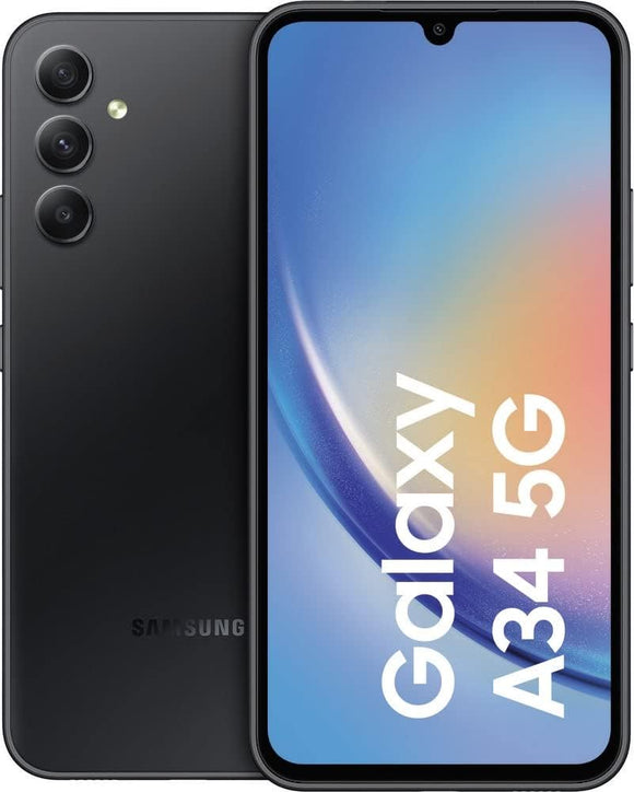 Samsung Galaxy A34 5G SM-A346E/DSN 6GB RAM, 128GB, 6.6” Super AMOLED Screen, Triple Camera, Long Battery Life, Android Smartphone Unlocked