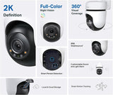 TP-Link Tapo 2K QHD Pan/Tilt Outdoor Wired Security Wi-Fi Camera, 360° Visual Coverage, Full-Color Night Vision Up to 98ft, Smart Motion Tracking, Person Detection,Physical Privacy Mode(Tapo C510W)