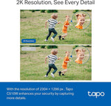 TP-Link Tapo 2K QHD Pan/Tilt Outdoor Wired Security Wi-Fi Camera, 360° Visual Coverage, Full-Color Night Vision Up to 98ft, Smart Motion Tracking, Person Detection,Physical Privacy Mode(Tapo C510W)