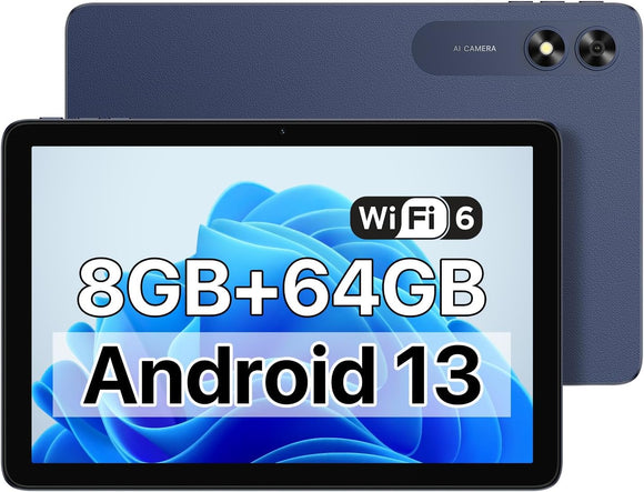UMIDIGI G2 Tab MT11 Android 13 Tablet 2023, 8(4+4) GB+64GB 1TB Expandable, Wi-Fi 6, 10.1 inch Tablet with Quad-Core Processor up to 2.0 GHz, 6000mAh, Dual Camera, BT, 1280 * 800 FHD IPS Touch Screen