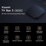 Xiaomi Mi Google TV Box S 2nd Generation Media Player 4K Ultra-HD Android TV Chromecast Built-in, Google Assistant