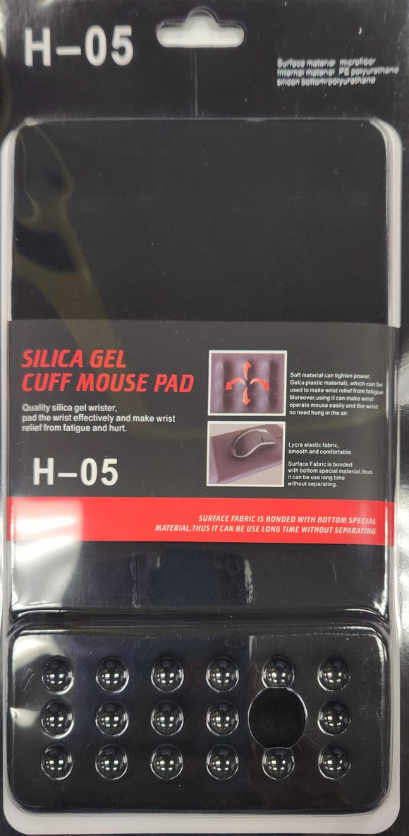 Silica Gel Cuff Mousepad for Wired and Wireless Mouse - New