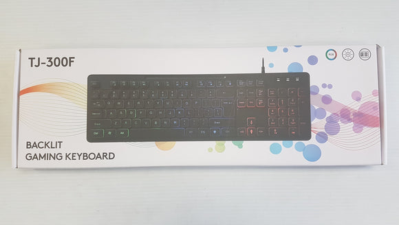 USB Gaming Wired Keyboard Backlit Rainbow TJ-300F - New - Razzaks Computers - Great Products at Low Prices