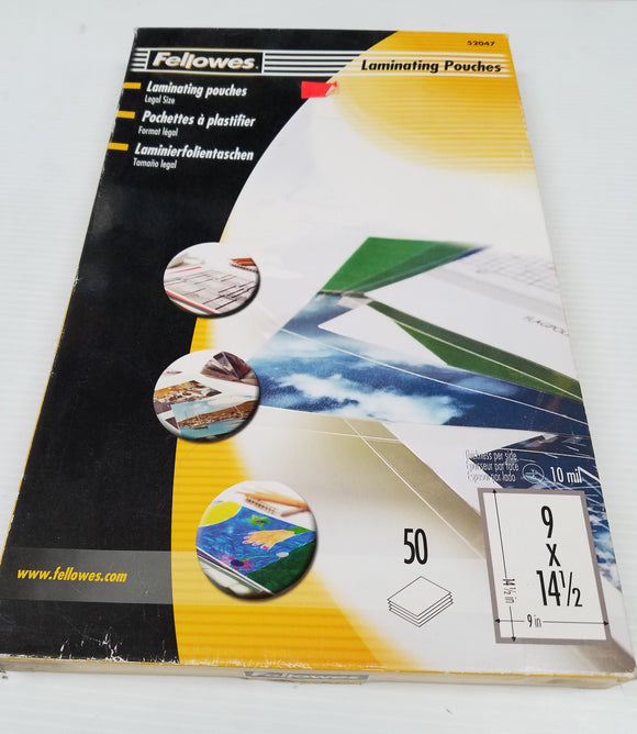 Fellowes Laminating Pouches Legal Size 9