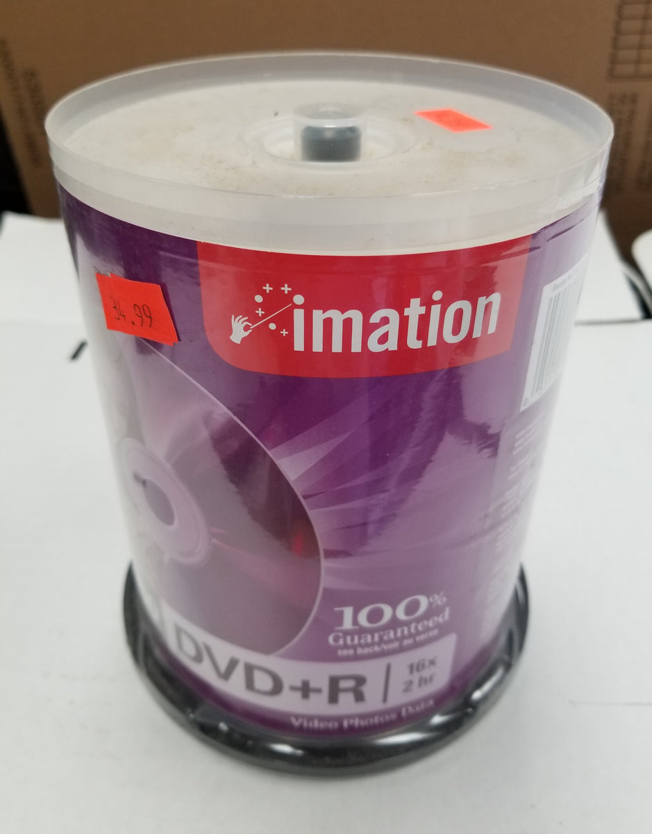 Imation DVD+R Silver 100Pack 16x MultiSpeed 4.7GB 120 Minute New