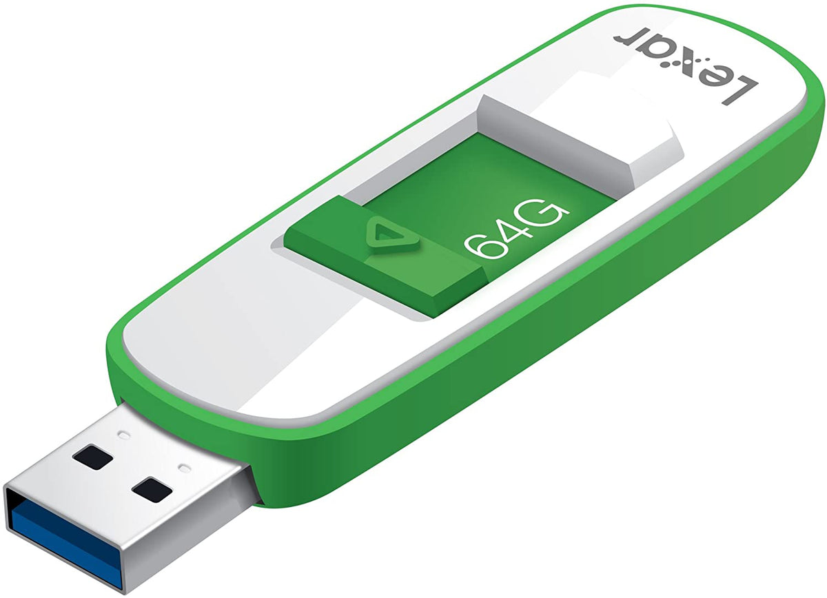 Lexar JumpDrive S75 64GB USB 3.0 Flash Drive - LJDS75-64GABNL (Green) - New