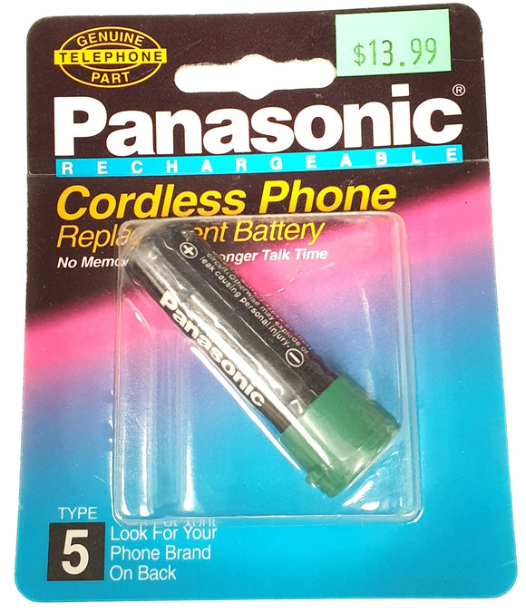 Panasonic - Cordless Phone Battery - 3.6V 110mAH - Type 5 - Ni-Cd