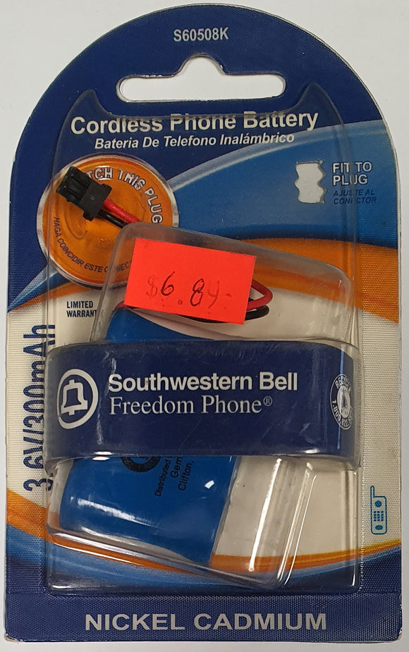 Southwestern Bell - Cordless Phone Battery - 2.4V , 300mAH - Ni-Cd