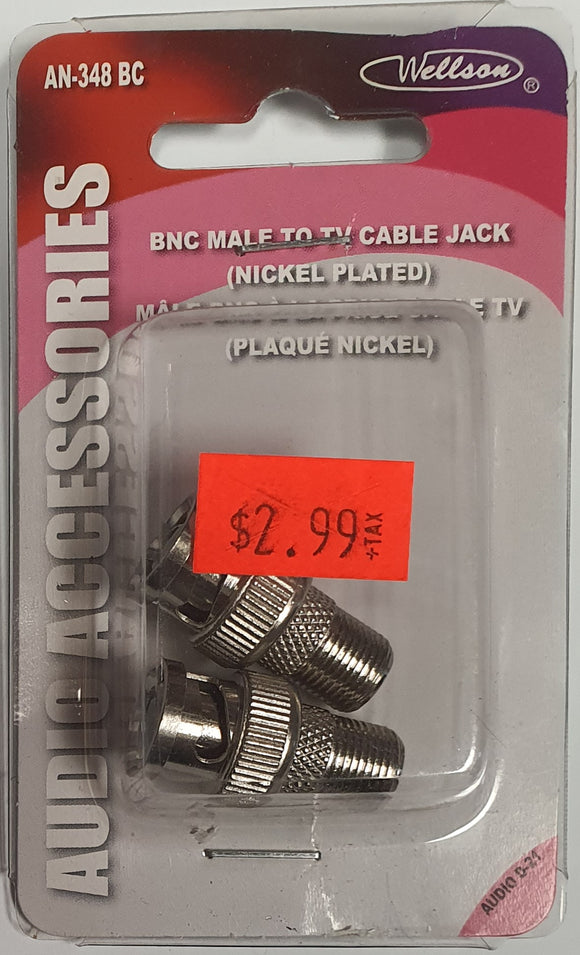 BNC Male to TV Cable Jack - Model - AN-348G-BC