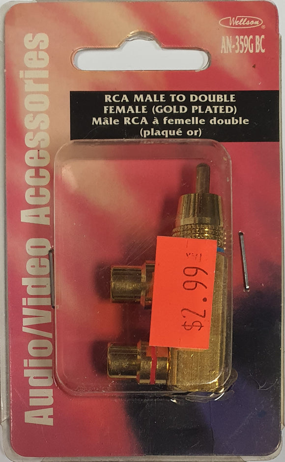 RCA Male to Double Female - Model - AN-359G-BC