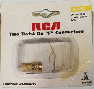 Two Twists on F-Connector for RG6 Coaxial - Model - VH59