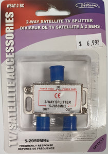 2-way Satellite TV Splitter - Model - WSAT-2-BC