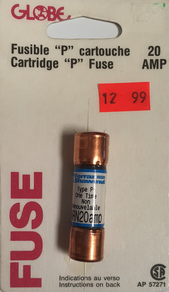 Globe - Type P Fuse - 20A - Model - AP-57271