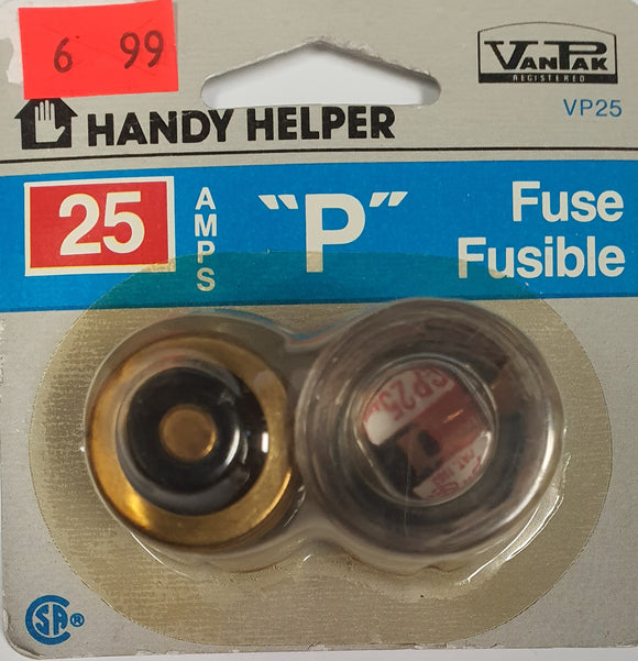 VanPak- Type P Fuse - 25A - Model - VP25