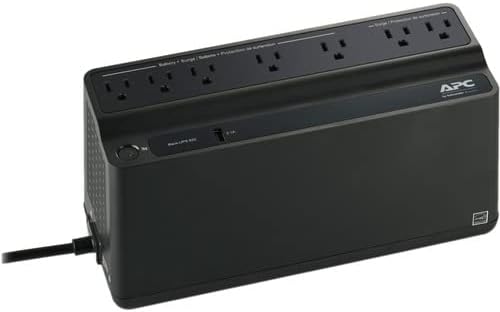 Battery Backup-APC 7 Outlet 650va, 1 USB Charge Port - Open Box