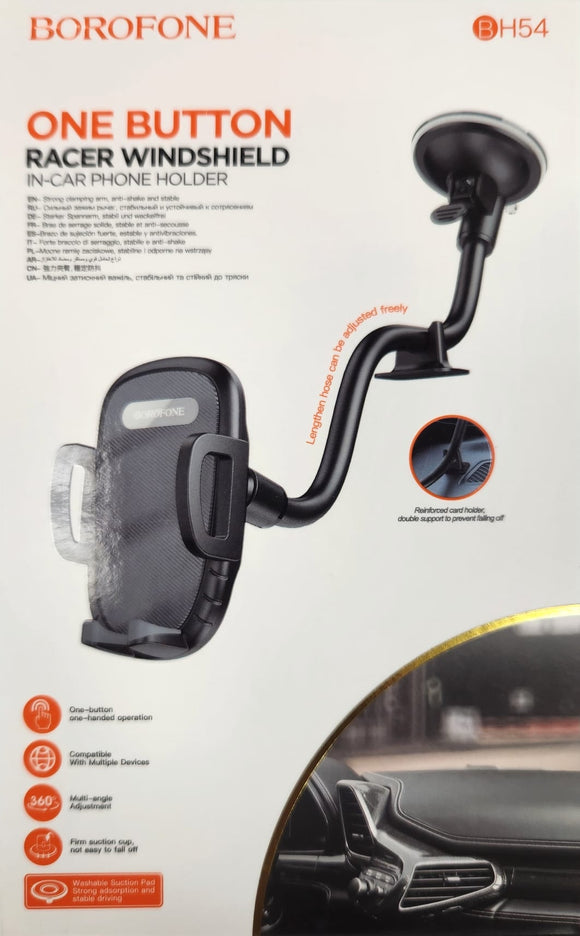 Borofone Windshield Racer in-Car Cell Phone Holder 360 degree BH54 - New