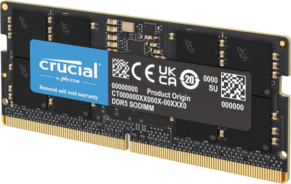 Crucial 8GB DDR5 RAM, 5600MHz (or 5200MHz or 4800MHz) Laptop Memory, SODIMM 262-Pin, Compatible with 13th Gen Intel Core and AMD Ryzen 6000 - CT8G56C46S5