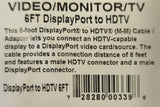DisplayPort to HDMI Converter Cable 6 Feet Black - New
