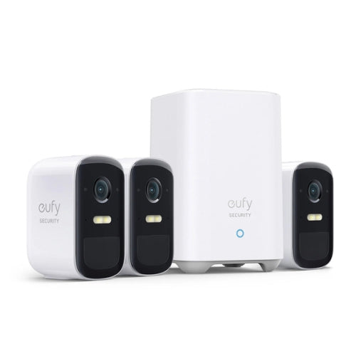 Eufy Security, EufyCam 2C Pro 3-Cam Kit, Wireless Home Security System with 2K Resolution