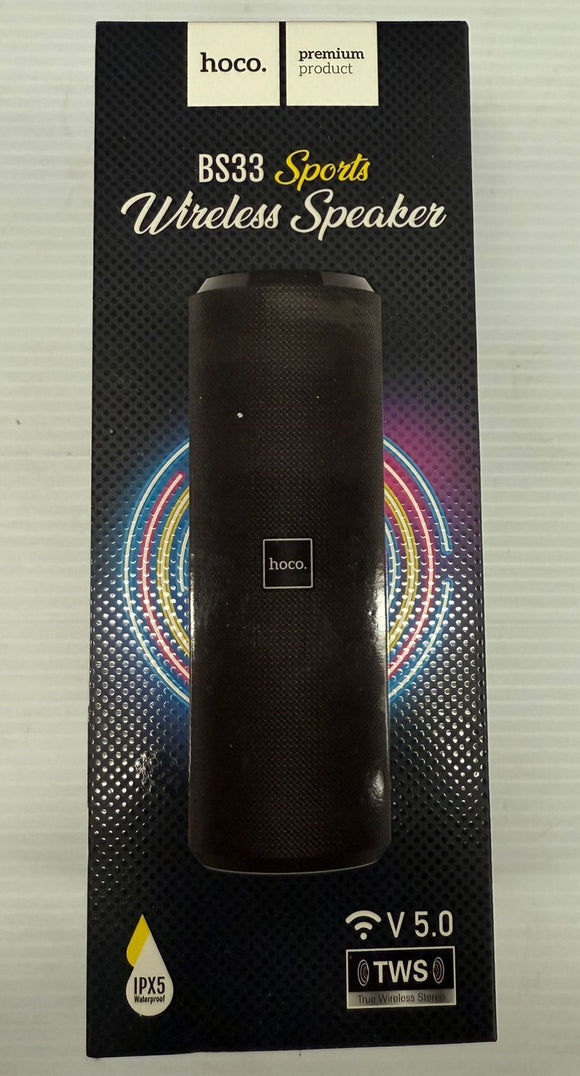 Hoco BS33 Sports Bluetooth Wireless Speaker Bluetooth Version 5.0, TWS, IPX5  - Brand New