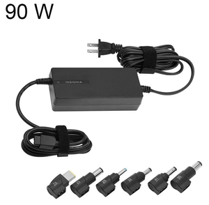 Insignia Universal Laptop Charger (NS-PWLC591-C) - Black 90W  with 6 Power Tips - New