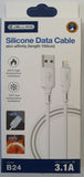 Jellico fast charging USB To Lightning Silicon Data Cable for iPhone 3.1A max Fast Charging 1-meter B24 - New