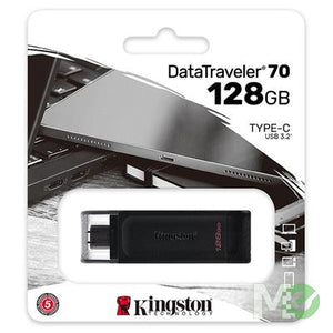 Kingston 128GB USB-C Type-C Drive DataTraveler 70 DT70/128GBCR USB 3.2/3.1/3.0/2.0