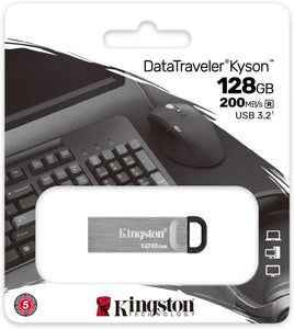 Kingston 128GB USB Drive DataTraveler Kyson Metal Housing DTKN/128GB USB 3.2/3.1/3.0/2.0 - New
