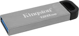 Kingston 128GB USB Drive DataTraveler Kyson Metal Housing DTKN/128GB USB 3.2/3.1/3.0/2.0 - New