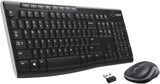 Logitech MK270 Wireless Keyboard and Mouse Combo for Windows, 2.4 GHz Wireless, Compact Mouse, 8 Multimedia and Shortcut Keys, 2-Year Battery Life, for PC, Laptop