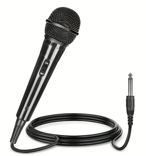 Microphone Wired with 6.3mm Connector and 2-meters cable- New