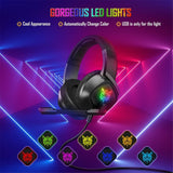 Onikuma K19 Professional Gaming Headset Wired over ear for PS4 / XBox One - USB and 3.5mm 4-pin Audio Connection -New
