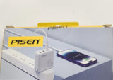 Pisen Pro 65W GaN Dual USB-A and Dual USB-C Fast Charger for USB-A and USB-C enabled devices 2C2A