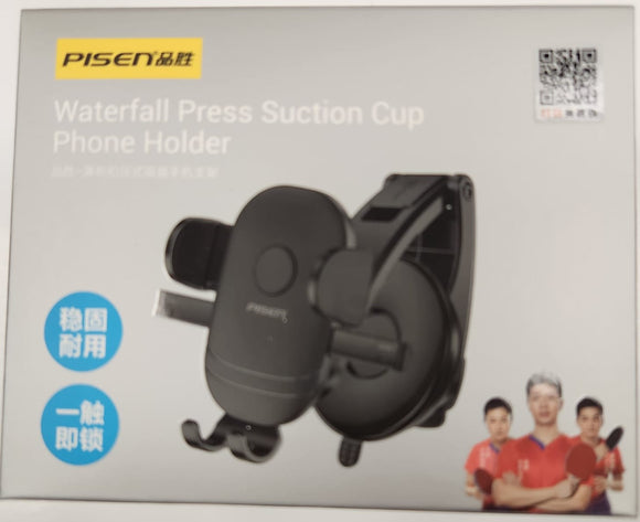 Pisen Wallfall Press Suction Cup Phone Holder for Car Dashboard LP-CZ40 - New