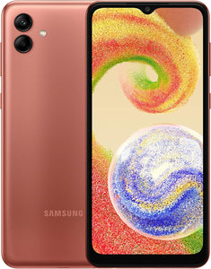 SAMSUNG Galaxy A04 SM-A045F/DS 4GB RAM, 64GB, 4G LTE 6.5" 50MP Dual Camera Unlocked - Copper