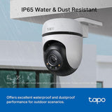 TP-Link Tapo 2K QHD Pan/Tilt Outdoor Wired Security Wi-Fi Camera, 360° Visual Coverage, Full-Color Night Vision Up to 98ft, Smart Motion Tracking, Person Detection,Physical Privacy Mode(Tapo C510W)