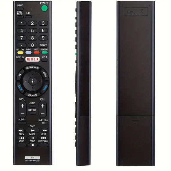 TV Remote Control Replacement For All Sony-TV-Remote, For Sony Bravia TVs, For All Sony 4K UHD LCD LED HD Smart TVs RMT-TX100U
