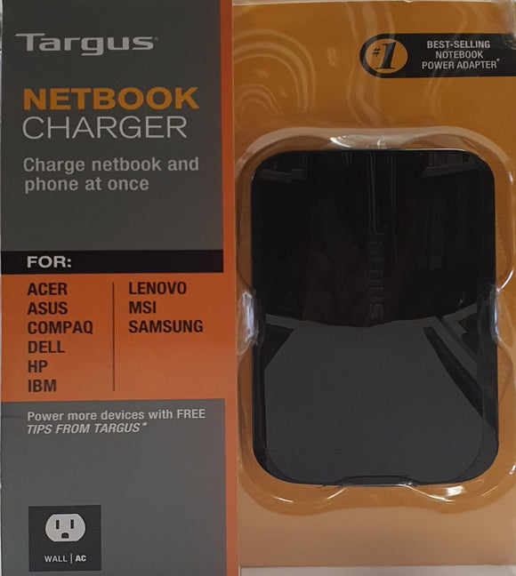 Targus APA70US 90W Universal Notebook AC Power Adapter w/9 Power Tips - Brand New