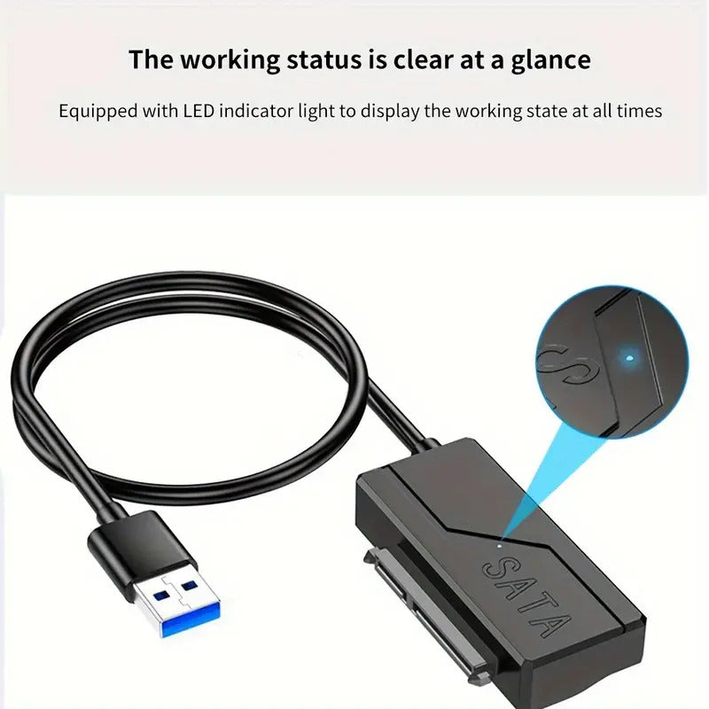 USB-A to SATA-3 22-pin Adapter to connect inches Hard Dr