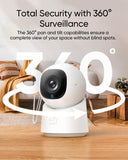 eufy Security Indoor Cam C220, Security Camera with 360° PTZ, Plug-in Security Indoor Camera with 2.4G Wi-Fi, 2K Resolution, Human/Motion AI, Night Vision, AI Tracking