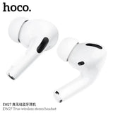 Hoco EW27 True Wireless Bluetooth 5.3 Earbuds with Wireless Charging Case White - New