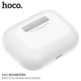 Hoco EW27 True Wireless Bluetooth 5.3 Earbuds with Wireless Charging Case White - New