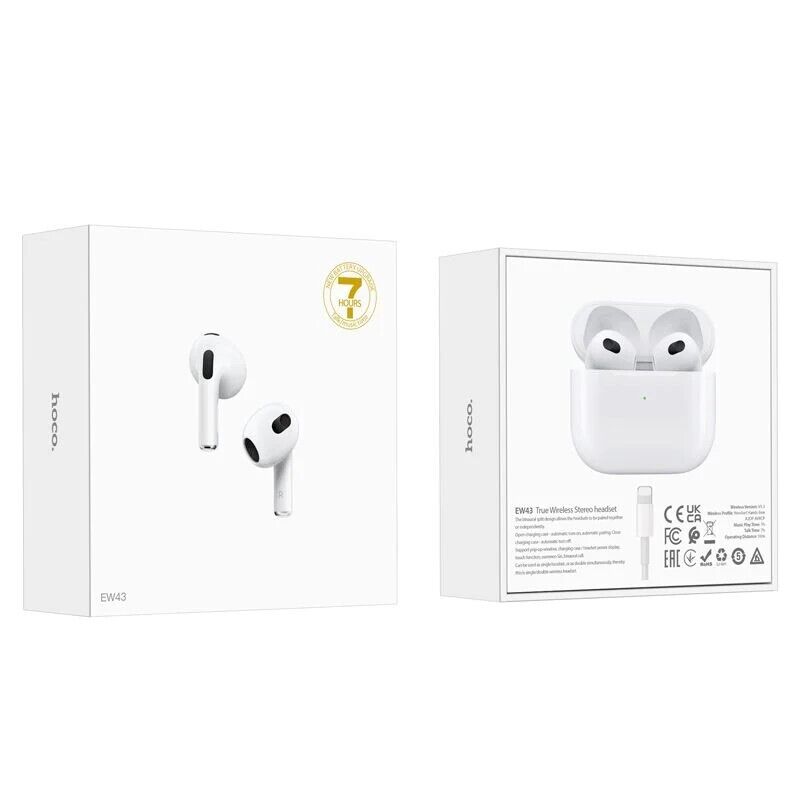 Hoco EW43 True Wireless Bluetooth Earbuds with Wireless Charging C