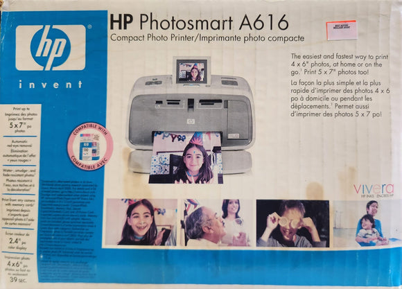 HP Photosmart A616 - Model: Q7112A Compact Photo Printer  - Used