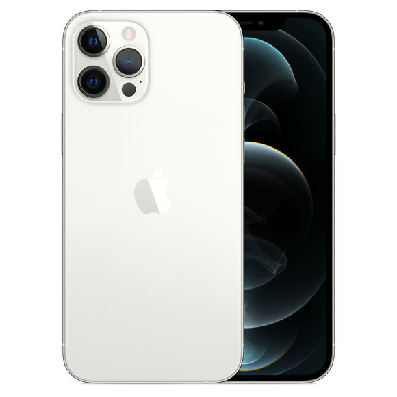Apple iPhone 12 Pro Max, 128GB GSM 5G NR Model A2410 Unlocked Smartphone Silver - Renewed - Clean
