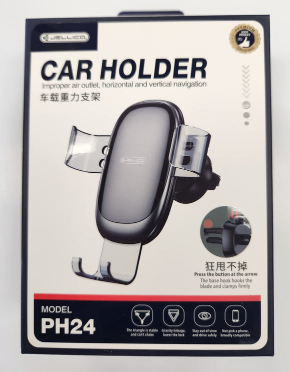 Jellico Gravity Bracket Car Cell Phone Holder for Car AC Vent PH24 - New