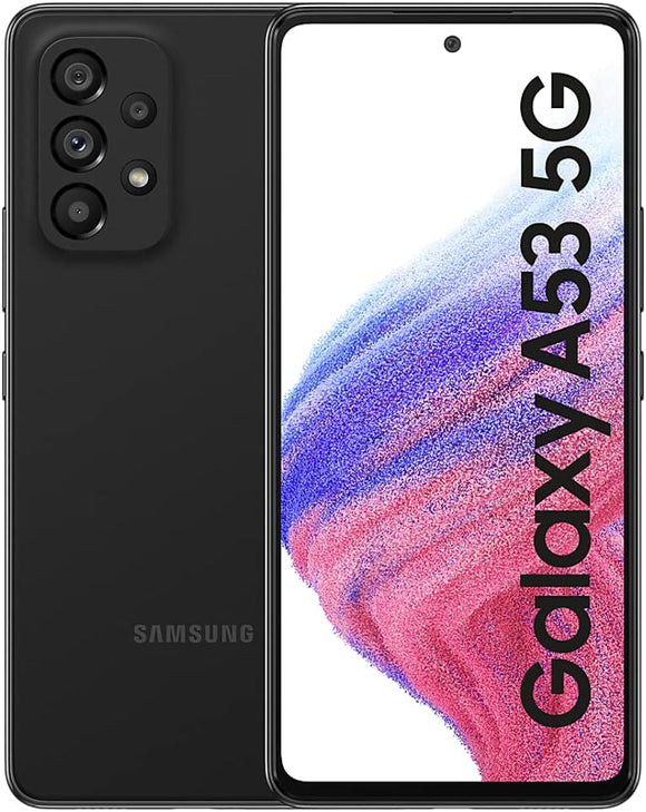 Samsung Galaxy A53 5G (SM-A536B/DS) Dual SIM,128GB + 6GB, Factory Unlocked GSM, International Version  - (Awesome Black)