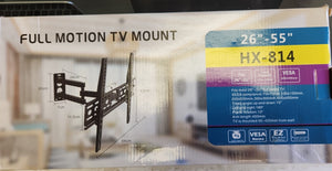SD TV Wall Mount Full Motion Swivel 180 Degrees for LCD, LED, Plasma TVs  26"-55" HX-814 DL-20199 - New