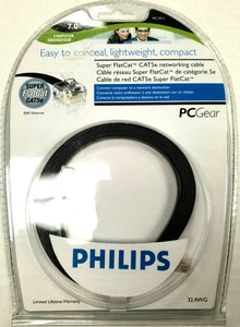 Philips Super flat Ethernet LAN CAT-5e Network Cable - 7ft / 2.1m