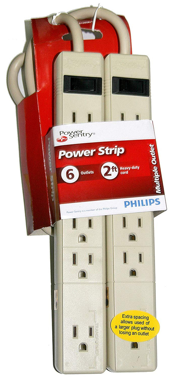 Philips PPS1060K/17 6-Outlet Power Strip 1-Piece - New - Razzaks Computers - Great Products at Low Prices